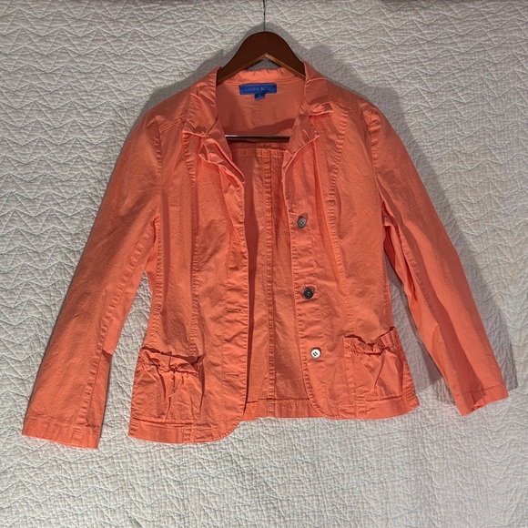 linea blu Jackets & Blazers - Chic Coral Blazer